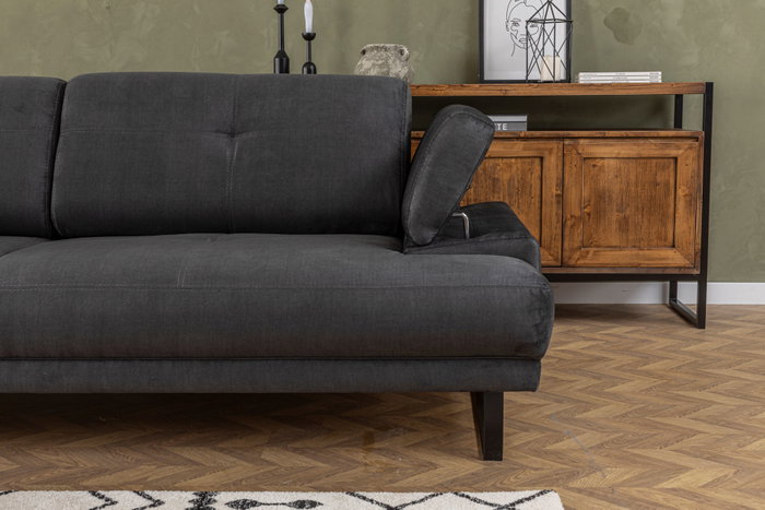Atelier Del Sofa Mustang Sofá cama de 3 plazas Antracita